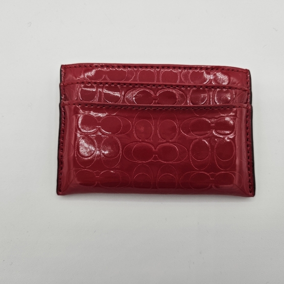 Coach Handbags - SOLD!!! Coach Red Patent Leather Card Case